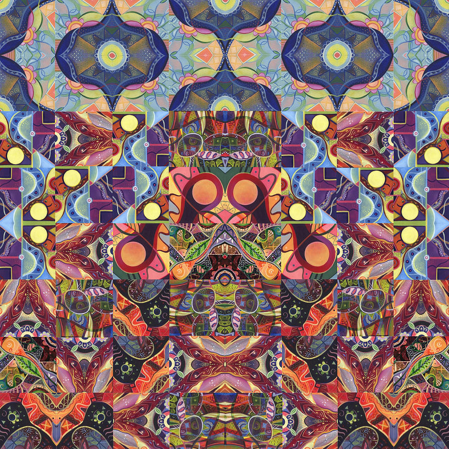 The Joy of Design Mandala Series Puzzle 1 Arrangement 6 Digital Art by Helena Tiainen