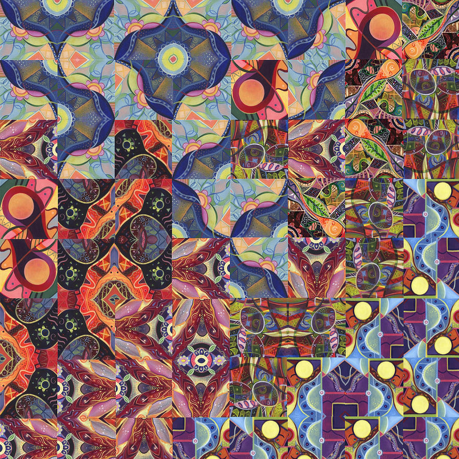 The Joy of Design Mandala Series Puzzle 1 Arrangement 8 Digital Art by Helena Tiainen