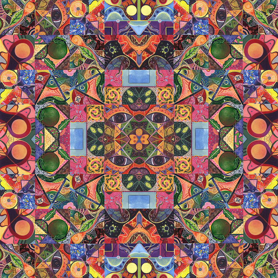 The Joy of Design Mandala Series Puzzle 2 Arrangement 2 Digital Art by Helena Tiainen