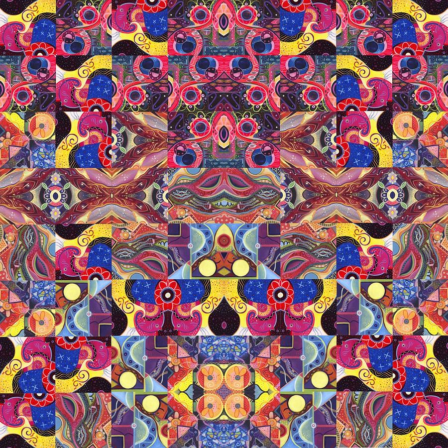 The Joy of Design Mandala Series Puzzle 3 Arrangement 7 Painting by Helena Tiainen