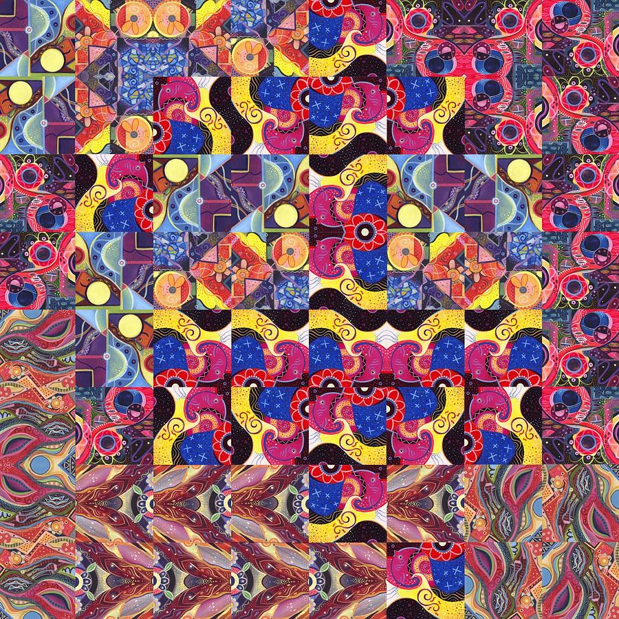 The Joy of Design Mandala Series Puzzle 3 Arrangement 8 Painting by Helena Tiainen