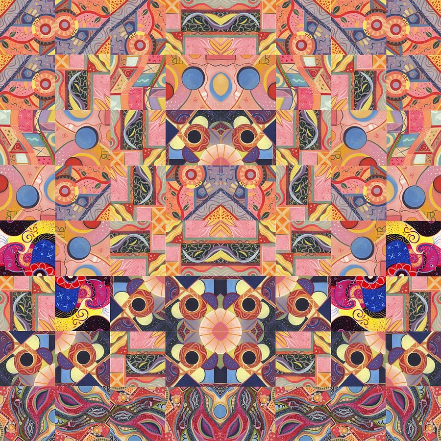 The Joy of Design Mandala Series Puzzle 4 Arrangement 4 Painting by Helena Tiainen