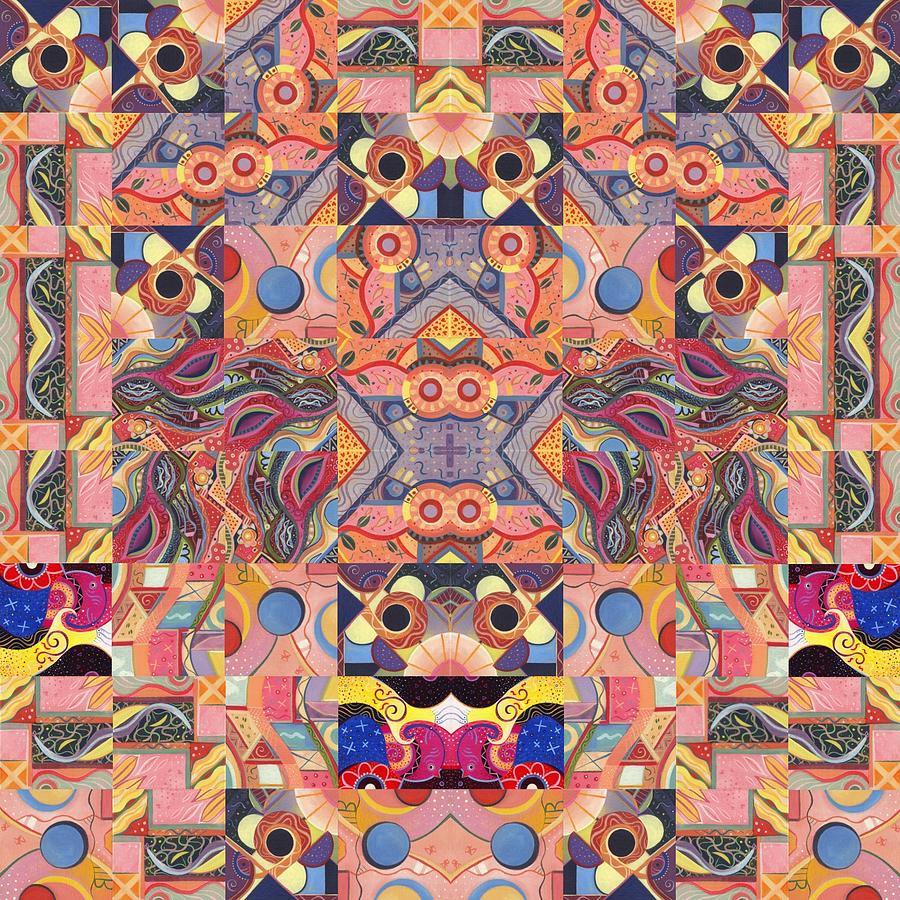 The Joy of Design Mandala Series Puzzle 4 Arrangement 6 Painting by Helena Tiainen