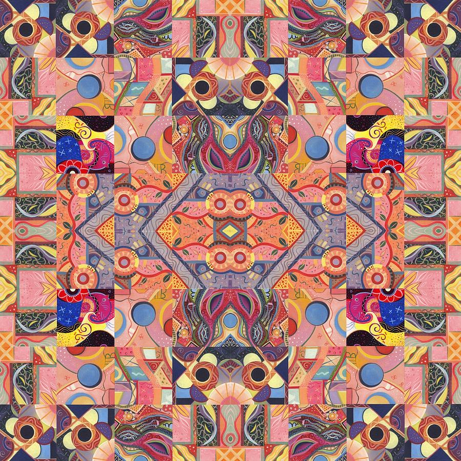 The Joy of Design Mandala Series Puzzle 4 Arrangement 8 Painting by Helena Tiainen