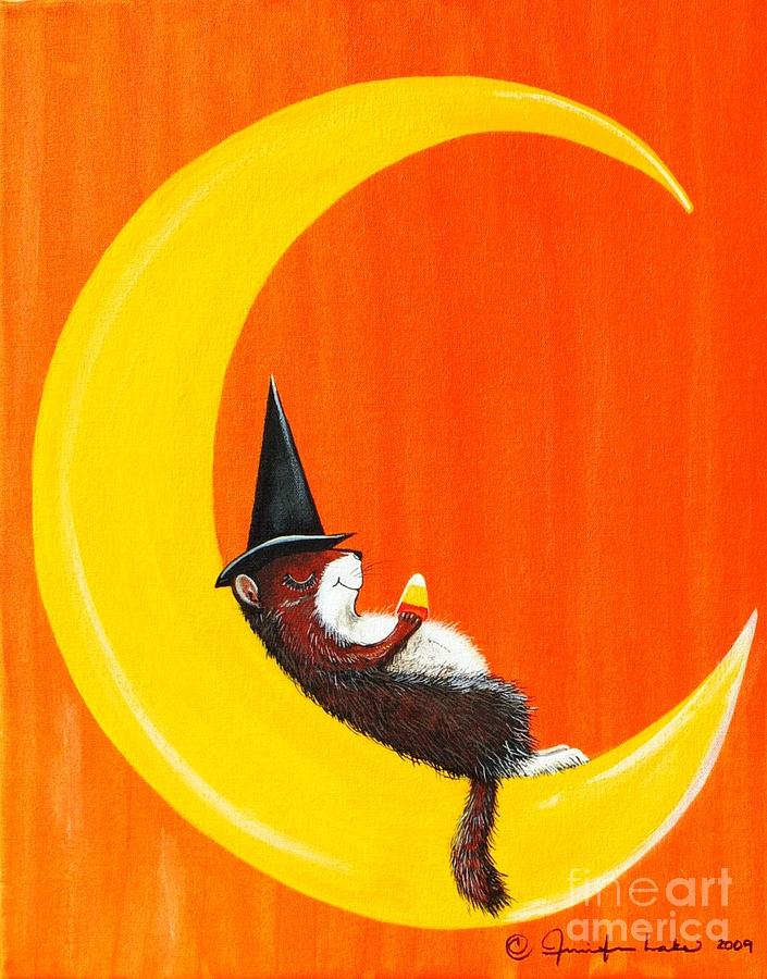 The Joy of Halloween Painting by Jennifer Lake