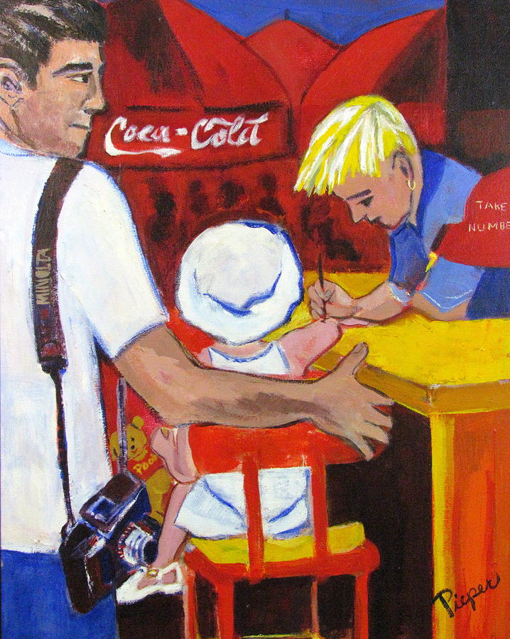 The Juandiced Eye of Father and American Fare Painting by Betty Pieper