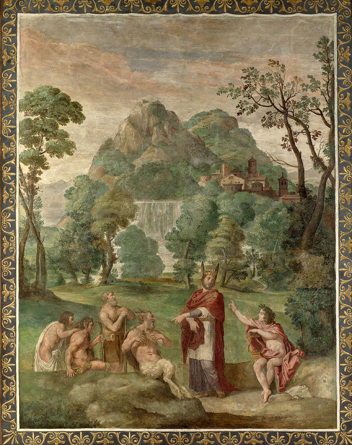 The Judgement of Midas Painting by Domenichino and Assistants