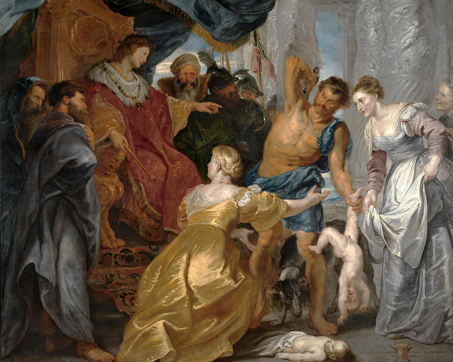 Peter Paul Rubens Painting - The Judgement of Solomon by Peter Paul Rubens