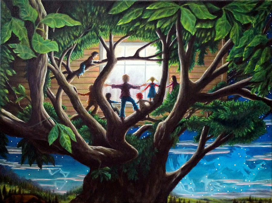 Tree House Painting - The Judgement  The Unseen and The Rendering by Matt Konar