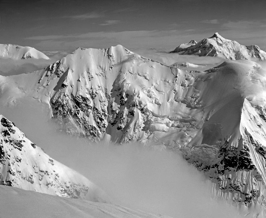 T-501314-BW-The Kahiltna Peaks, AK Photograph by Ed  Cooper Photography