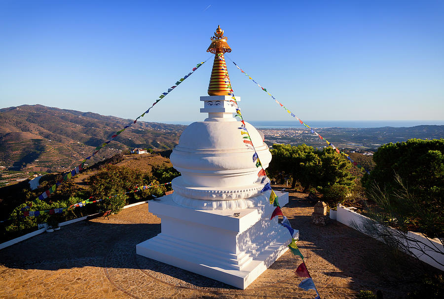 The Kalachakra Stupa Above Trepiche Photograph By Panoramic Images ...