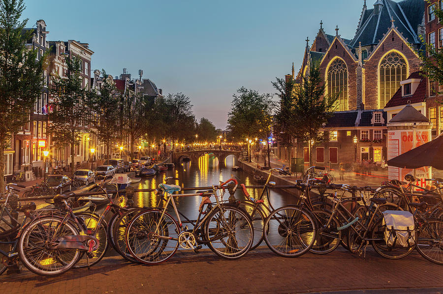The Keizersgracht Canal, With Bicycles Photograph by Buena Vista Images