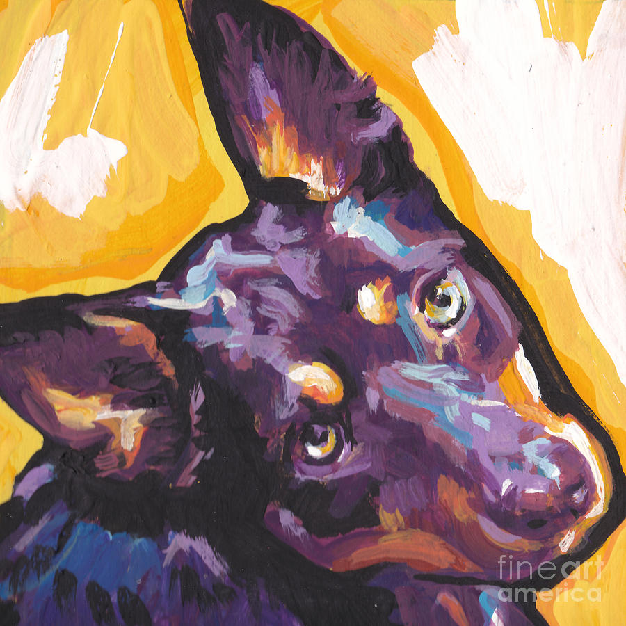 Dog Painting - The Kelpie Kutie by Lea S