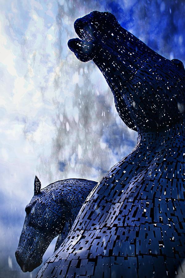 The Kelpies Photograph by Mike Marsden