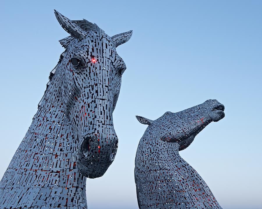 The Kelpies Photograph by Stephen Taylor