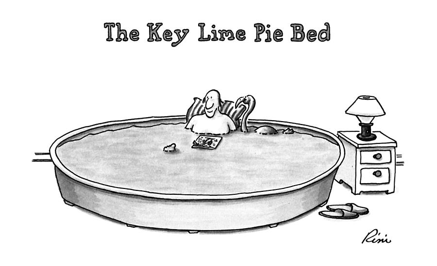 The Key Lime Pie Bed Drawing by J.P. Rini