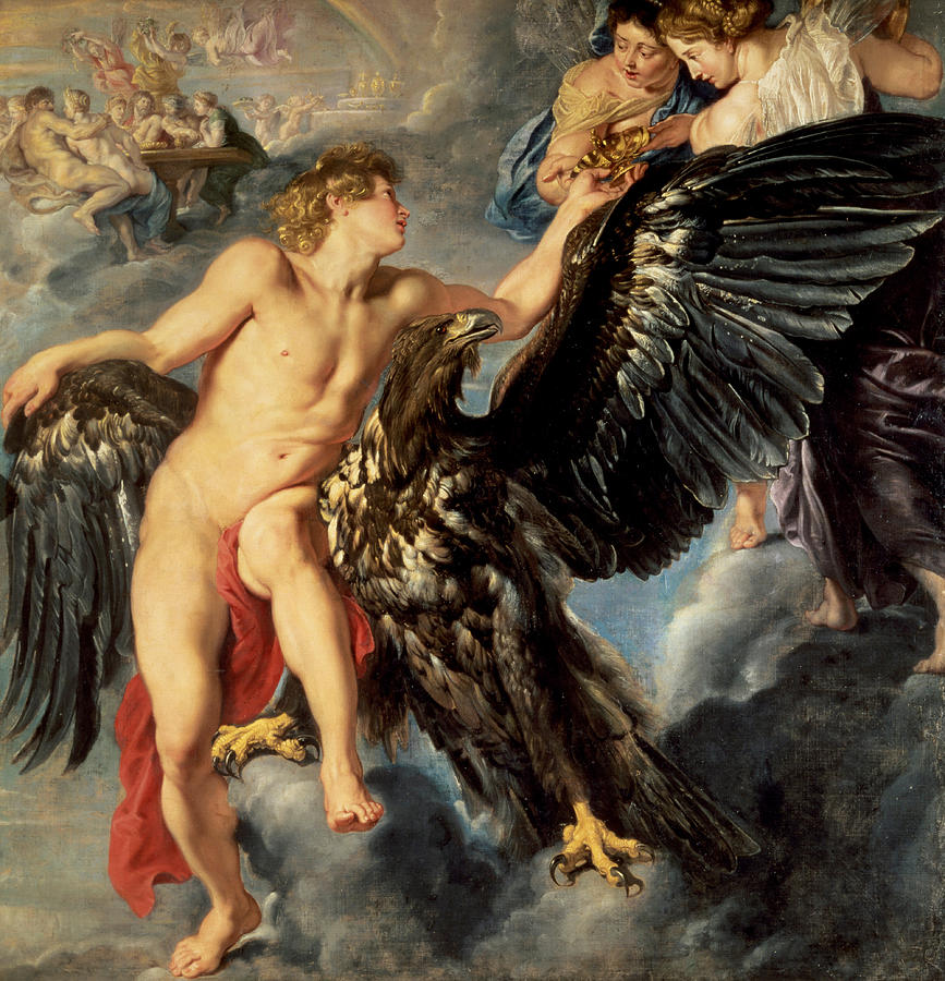 Greek Painting - The Kidnapping of Ganymede by Rubens