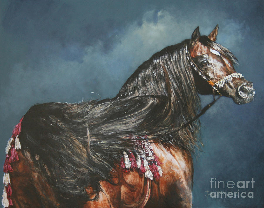Horse Painting - Gazal Al Shaqab by David McEwen