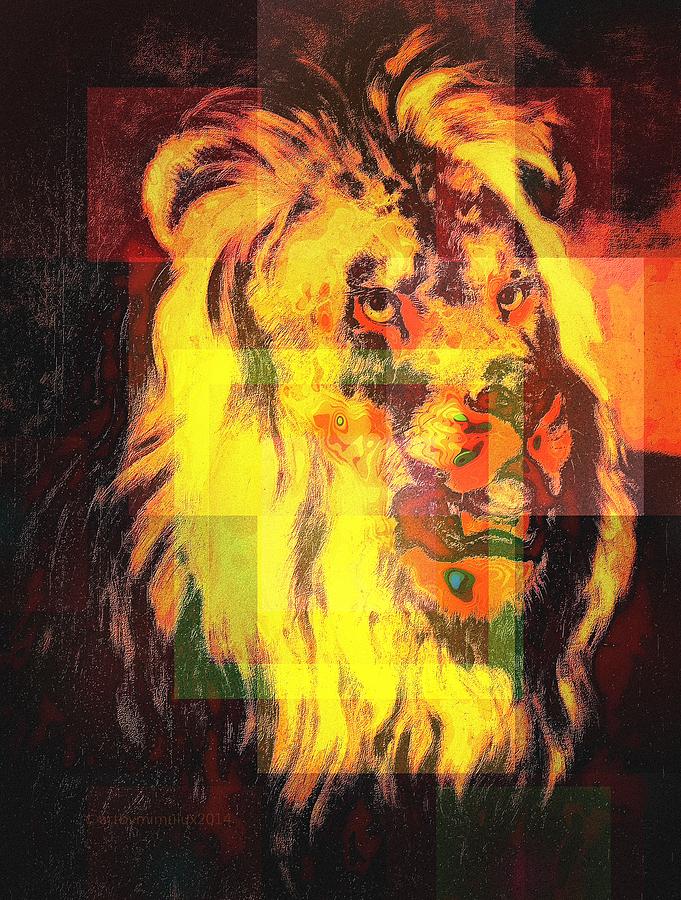 The King goes Psychedelic Digital Art by Mimulux Patricia No