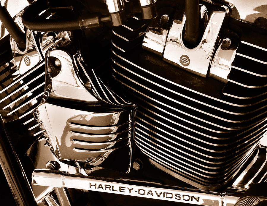 The King - Harley Davidson Road King Engine Photograph by Steven Milner