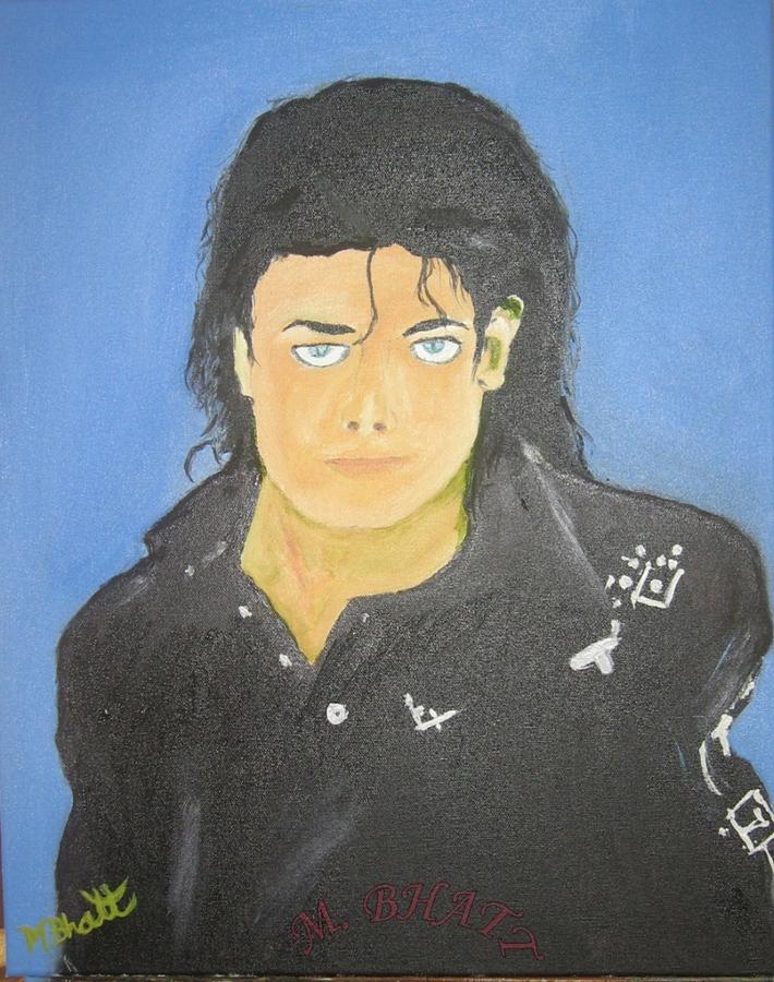 Popart Painting - The King of Pop by M Bhatt