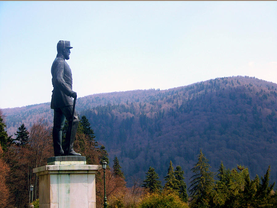Mountain Photograph - The King watches over his country by Marius Mitea
