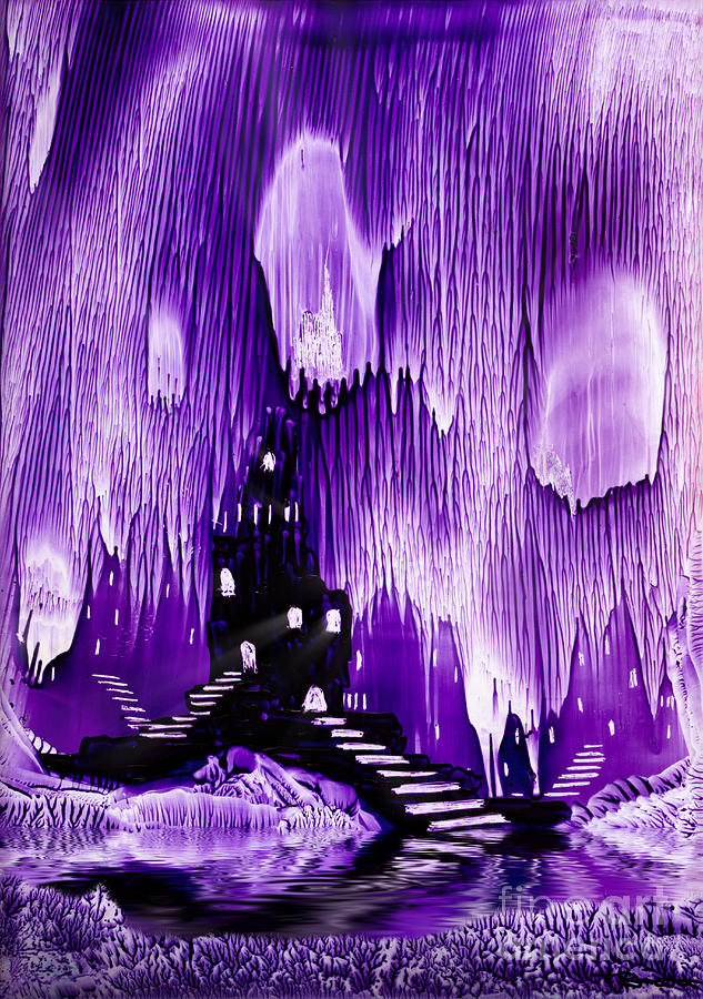 The Kings purple castle painting in wax Painting by Simon Bratt