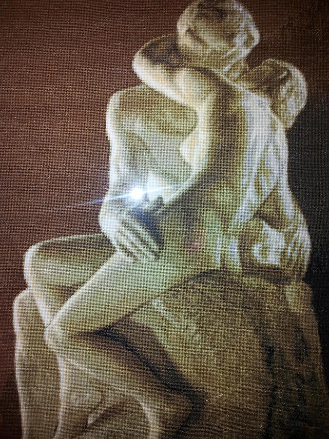 The Kiss - August Rodin Tapestry - Textile by Printz Viorica
