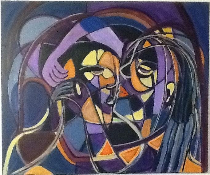 Emotions Painting - The Kiss by Faiq Hadad
