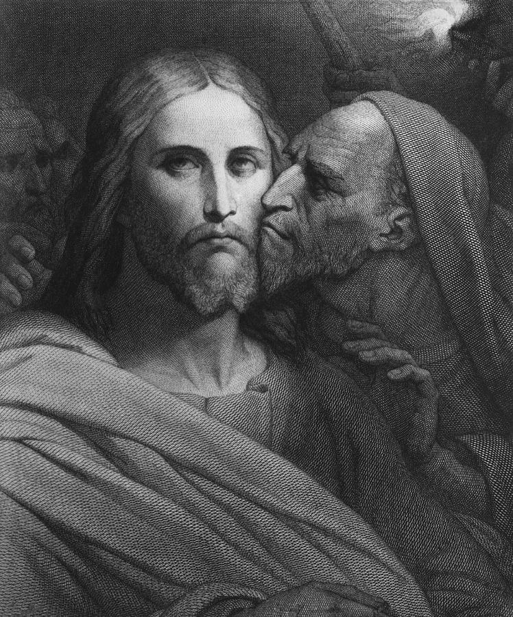 Jesus Christ Painting - The Kiss of Judas by Ary Scheffer