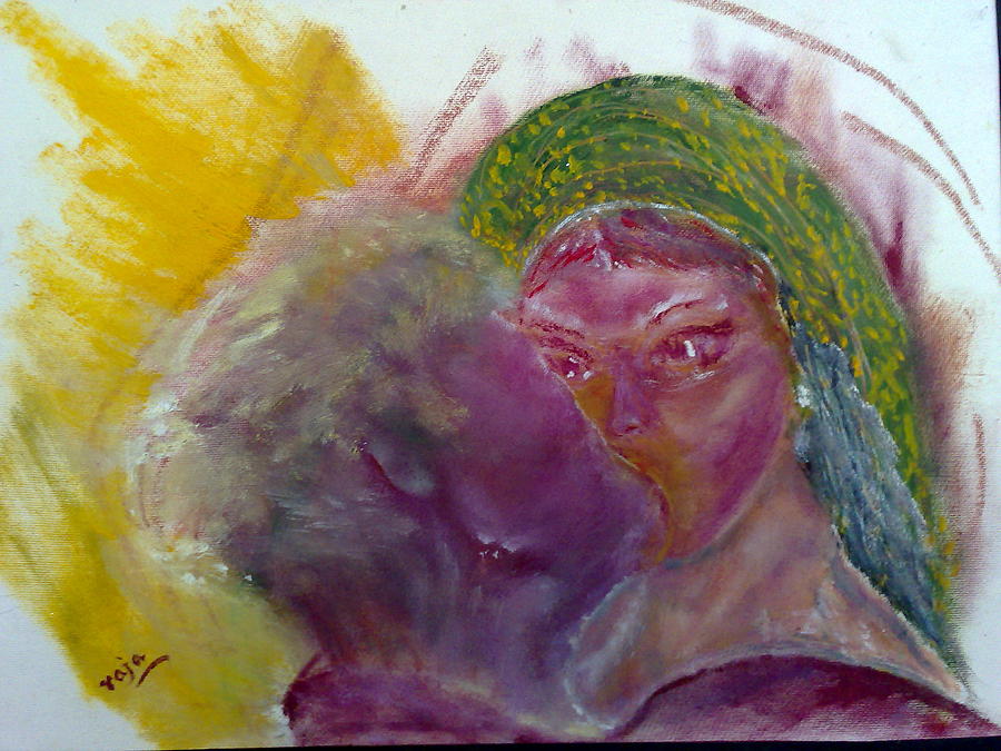 The Kiss Painting by Subrata Bose