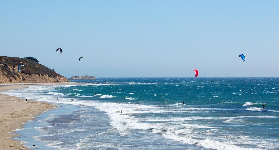 The Kite Surfers Photograph by AJ  Schibig