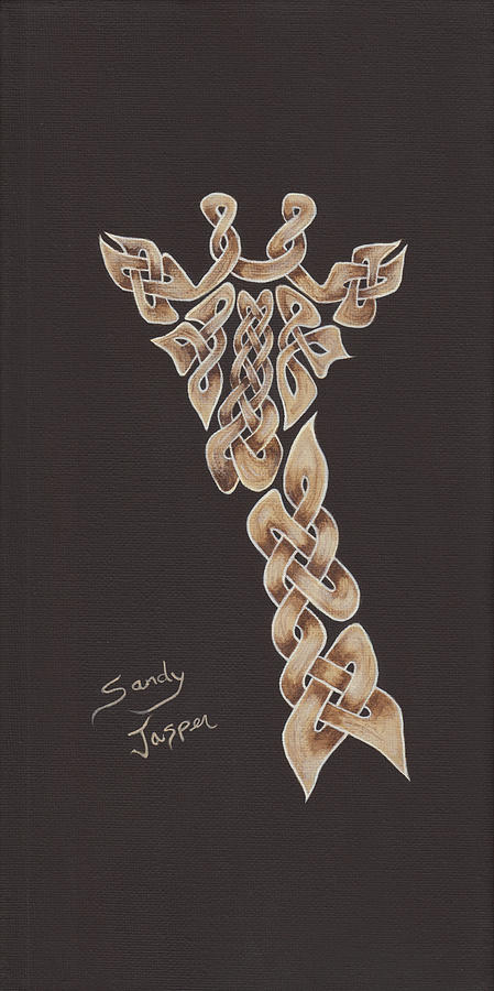 Giraffe Painting - The Knotty Giraffe 2 by Sandy Jasper Giraffe Painting - The Knotty Giraffe 2 by Sandy Jasper