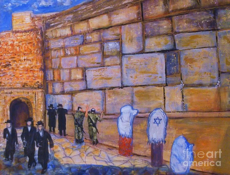 Oil Painting - The Kotel by Donna Dixon