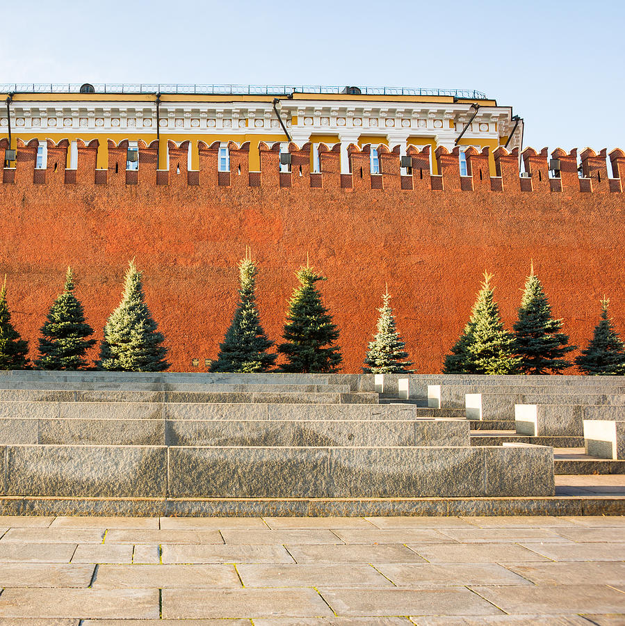 The Kremlin Wall Square Photograph By Alexander Senin