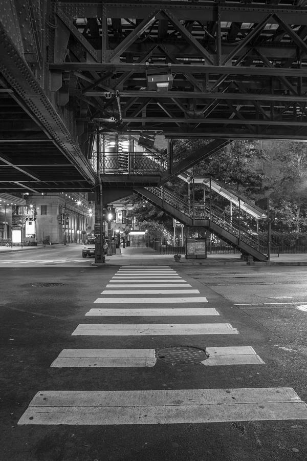 Chicago Photograph - The L and crosswalk by John McGraw