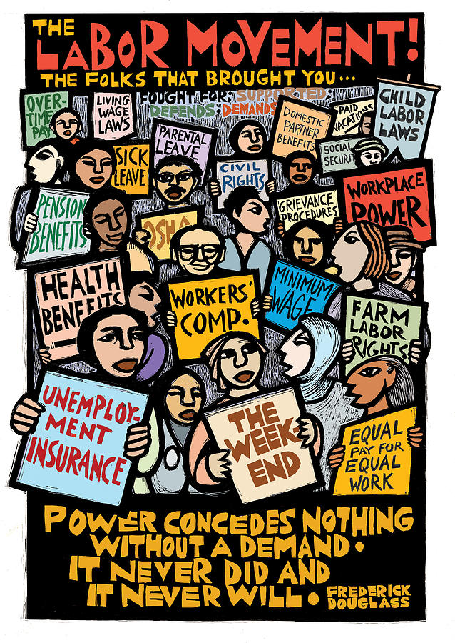 Labor Mixed Media - The Labor Movement by Ricardo Levins Morales