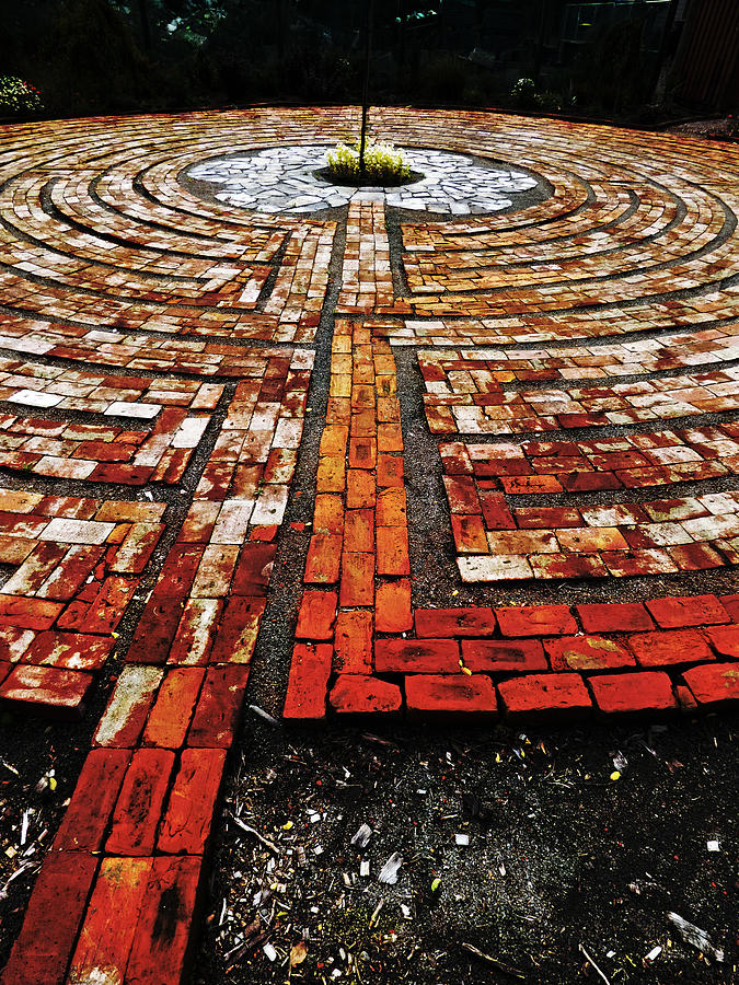 Brick Photograph - The Labyrinth of St Lukes  by Steve Taylor
