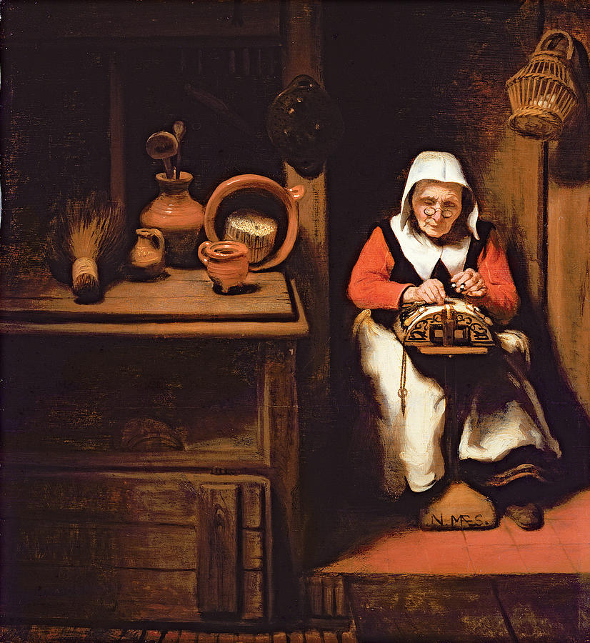 The Lacemaker Oil On Canvas Photograph by Nicolaes Maes