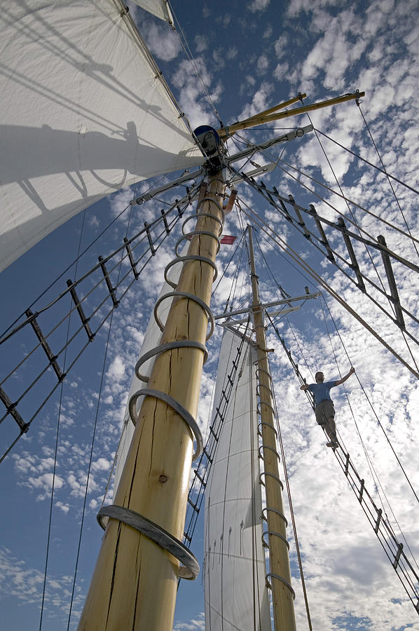 The Ladder Of A 52-foot Fishing Schooner Photograph by Mark Harmel