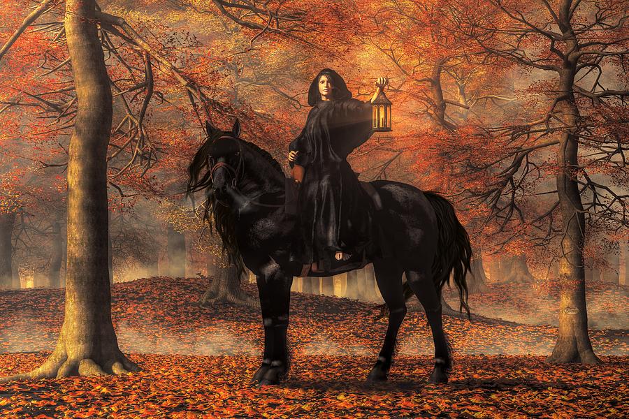 Sleepy Hollow Digital Art - The Lady of Halloween by Daniel Eskridge