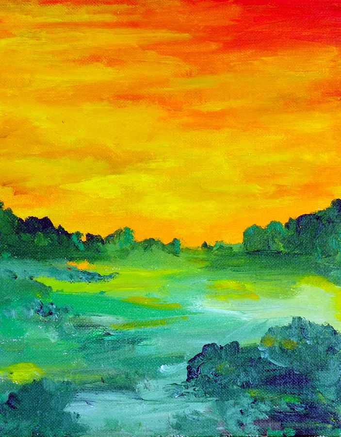 The  Lagoon Painting by Cheryl Nancy Ann Gordon