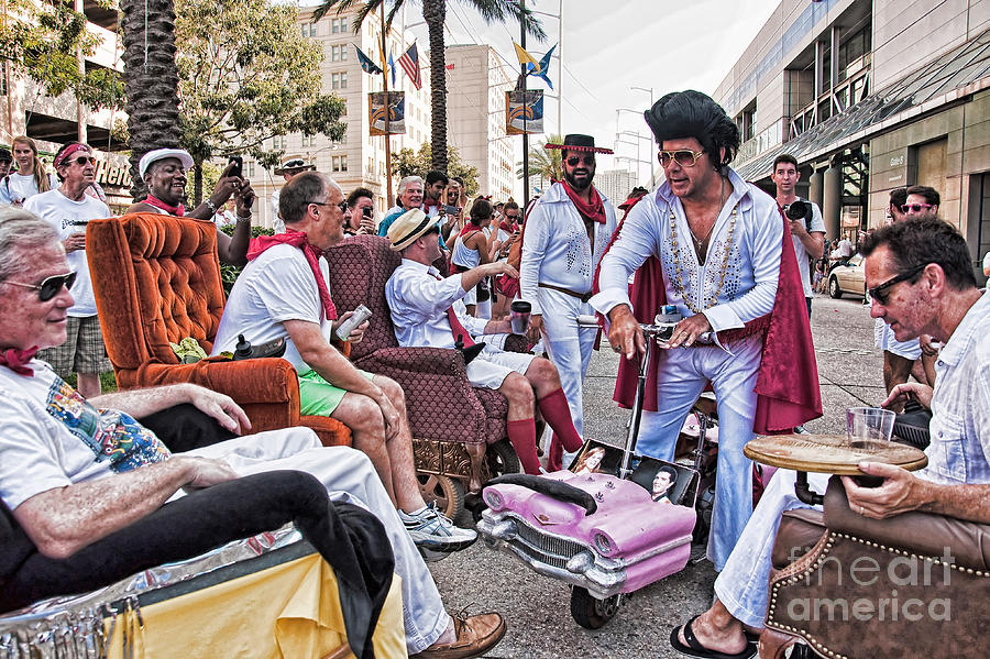 The Laissez Boys at Running of the Bulls in New Orleans Photograph by Kathleen K Parker