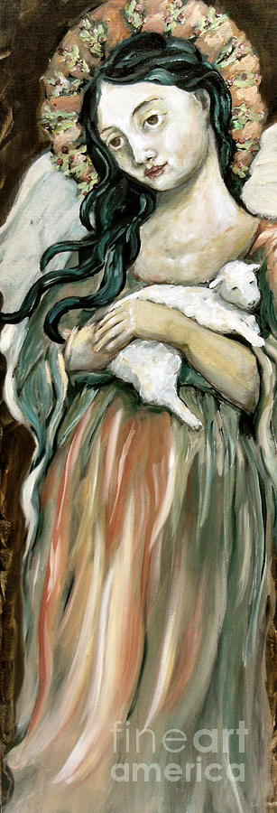 The Lamb Painting by Carrie Joy Byrnes