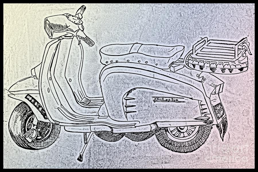 The LamBretta Faded Tint Mixed Media by Joan-Violet Stretch