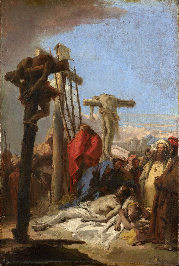The Lamentation at the Foot of the Cross Painting by Giovanni Domenico Tiepolo
