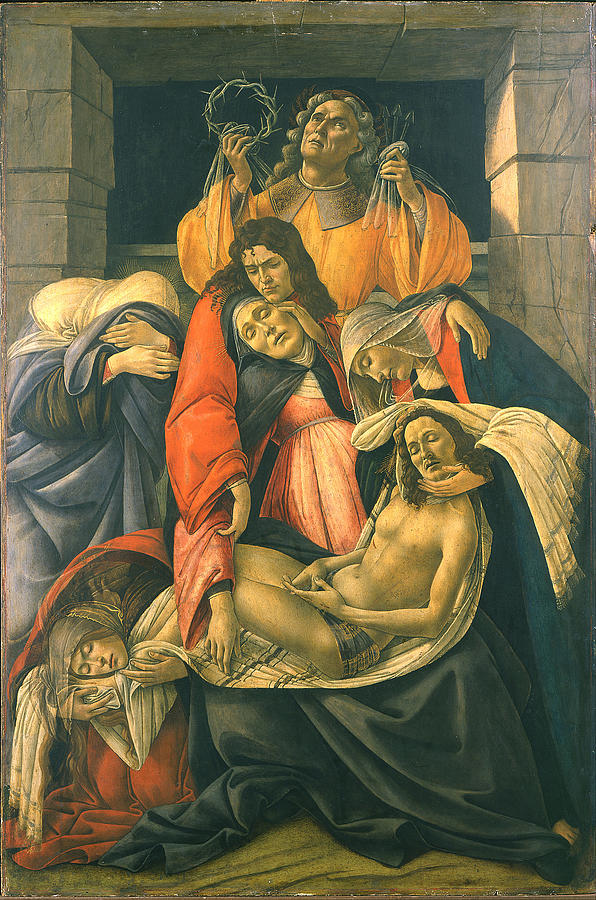 The Lamentation over the Dead Christ Painting by Sandro Botticelli