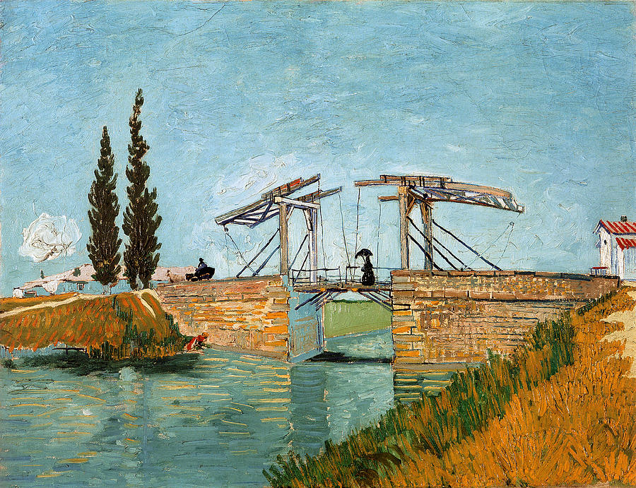 The Langlois Bridge at Arles Painting by Celestial Images