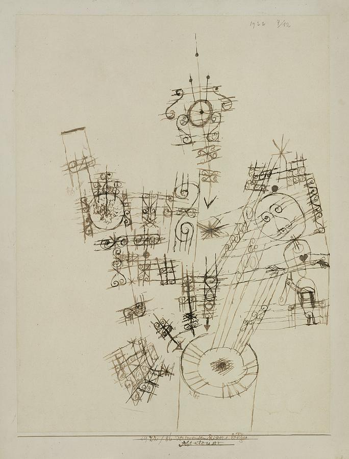 Paul Klee Drawing - The Last Adventure Of The Knight Errant by Paul Klee
