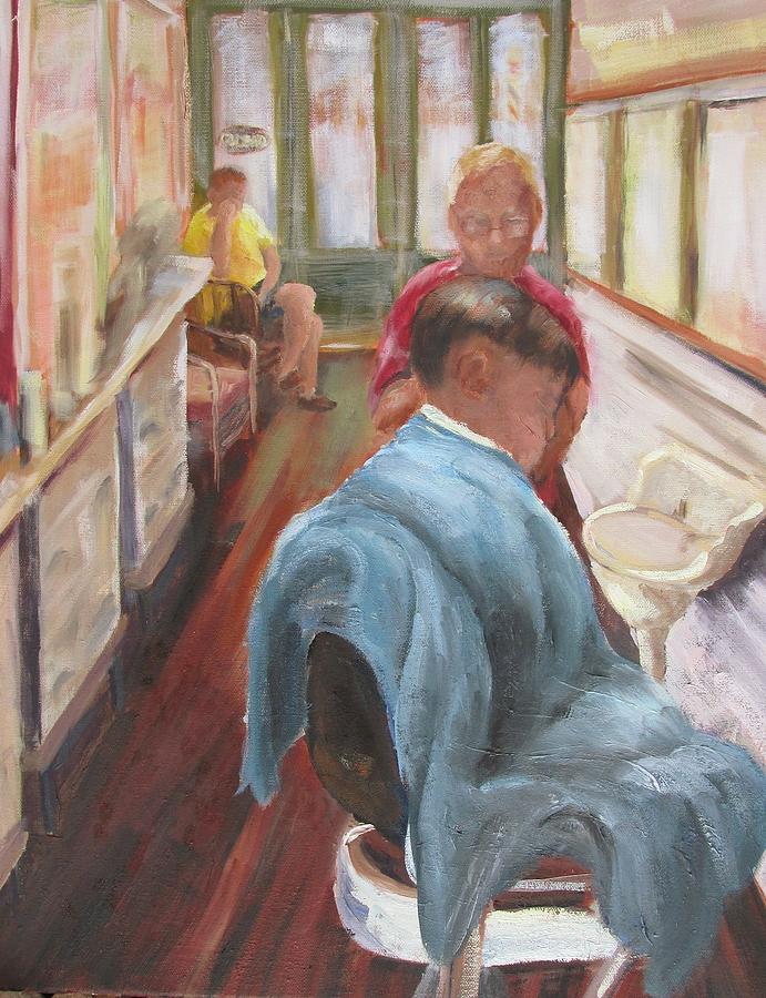 The Last Barber Shop  Painting by Susan Richardson